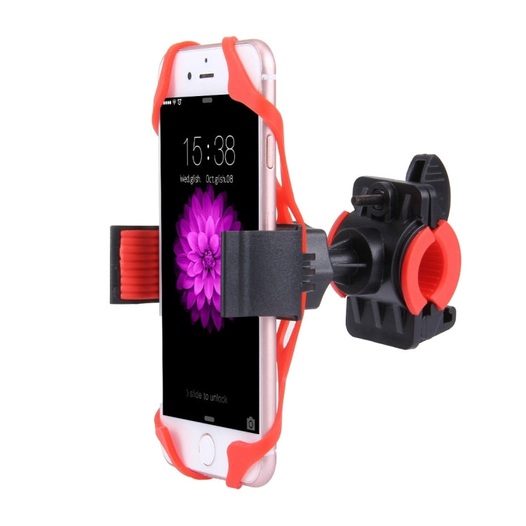 360 Degree Rotation Bicycle Phone Holder with Flexible Stretching Clip for iPhone 7 & 7 Plus / iPhone 6 & 6 Plus / iPhone 5 & 5C & 5s(Red) - Holders by PMC TechLife | Online Shopping South Africa | PMC TechLife | Buy Now Pay Later Mobicred