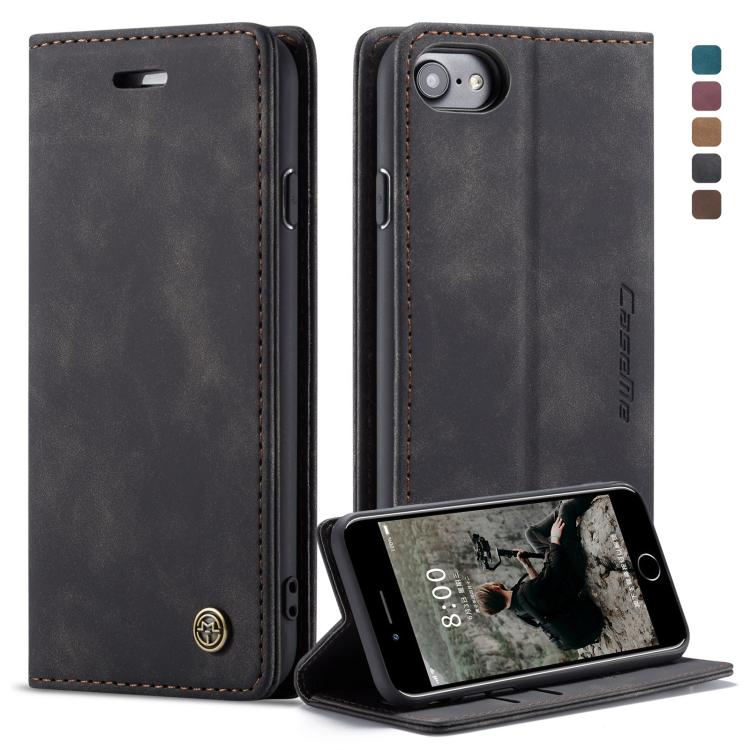CaseMe-013 Multifunctional Retro Frosted Horizontal Flip Leather Case for iPhone 6 / 6s, with Card Slot & Holder & Wallet(Black) - free shipping - PMC Jewellery - Order now!
