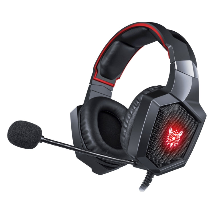 ONIKUMA K8 Over Ear Bass Stereo Surround Gaming Headphone with Microphone & LED Lights(Red) - free shipping - PMC Jewellery - Order now!