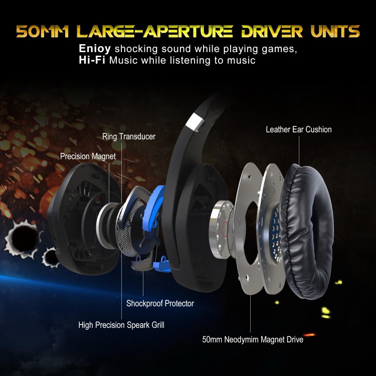 ONIKUMA K1 PRO Stereo Surround Gaming Headphone with Microphone & LED Lights(Black Red) - Multimedia Headset by ONIKUMA | Online Shopping South Africa | PMC Jewellery | Buy Now Pay Later Mobicred