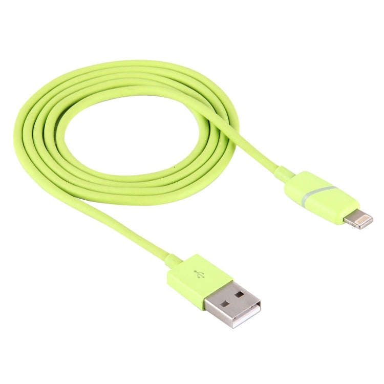 1m Circular Bobbin Gift Box Style 8 Pin to USB Data Sync Cable with Indicator for iPhone, iPad(Green) - free shipping - PMC Jewellery - Order now!