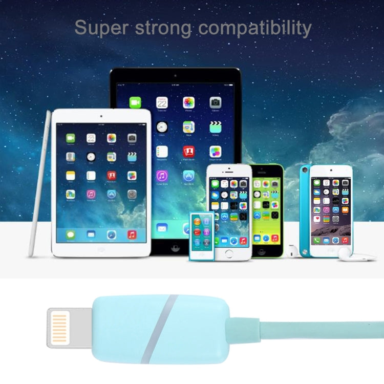 1m Circular Bobbin Gift Box Style 8 Pin to USB Data Sync Cable with Indicator for iPhone, iPad(Blue) - free shipping - PMC Jewellery - Order now!