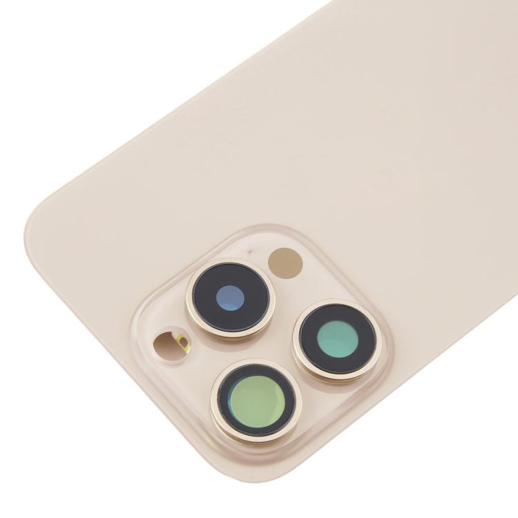 For iPhone 16 Pro Max Original Glass Battery Back Cover with Camera Lens Cover + MagSafe Magnet(Gold) -  by PMC TechLife | Online Shopping South Africa | PMC TechLife | Buy Now Pay Later Mobicred