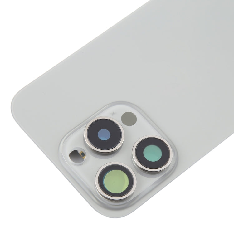 For iPhone 16 Pro Max Original Glass Battery Back Cover with Camera Lens Cover + MagSafe Magnet(Silver) - Back Cover by PMC Jewellery | Online Shopping South Africa | PMC Jewellery | Buy Now Pay Later Mobicred