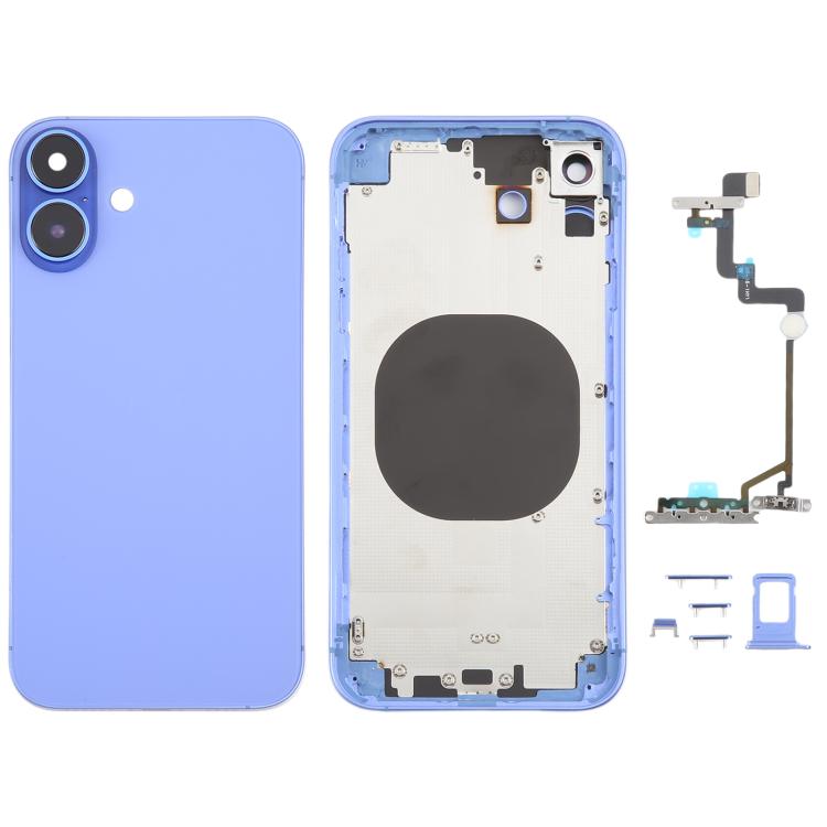 Back Cover with Appearance Imitation of iP16 for iPhone XR(Blue) - Back Cover by PMC TechLife | Online Shopping South Africa | PMC TechLife | Buy Now Pay Later Mobicred