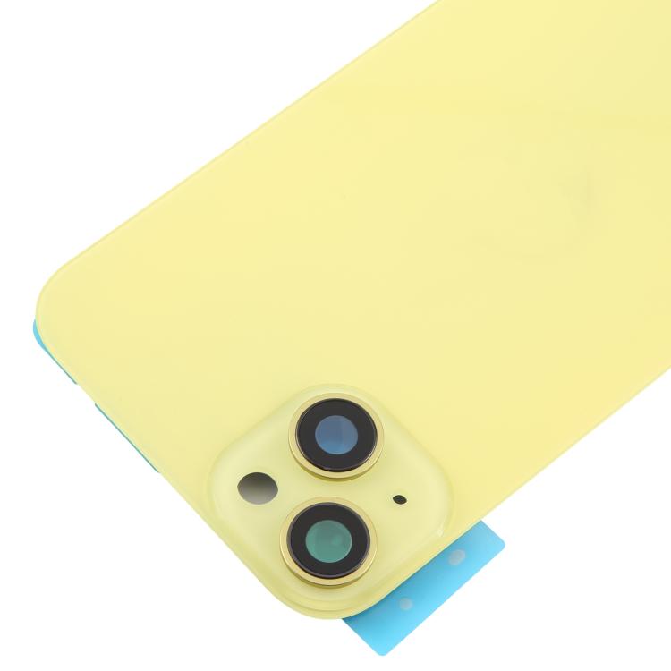 For iPhone 14 Plus China Version Battery Back Cover with Middle Frame(Yellow) - Back Cover by PMc TechLife | Online Shopping South Africa | PMc TechLife | Buy Now Pay Later Mobicred