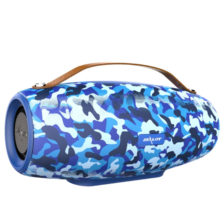 ZEALOT S27 Multifunctional Bass Wireless Bluetooth Speaker, Built-in Microphone, Support Bluetooth Call & AUX & TF Card & 1x93mm + 2x66mm Speakers(Camouflage Blue) - free shipping - PMC Jewellery - Order now!