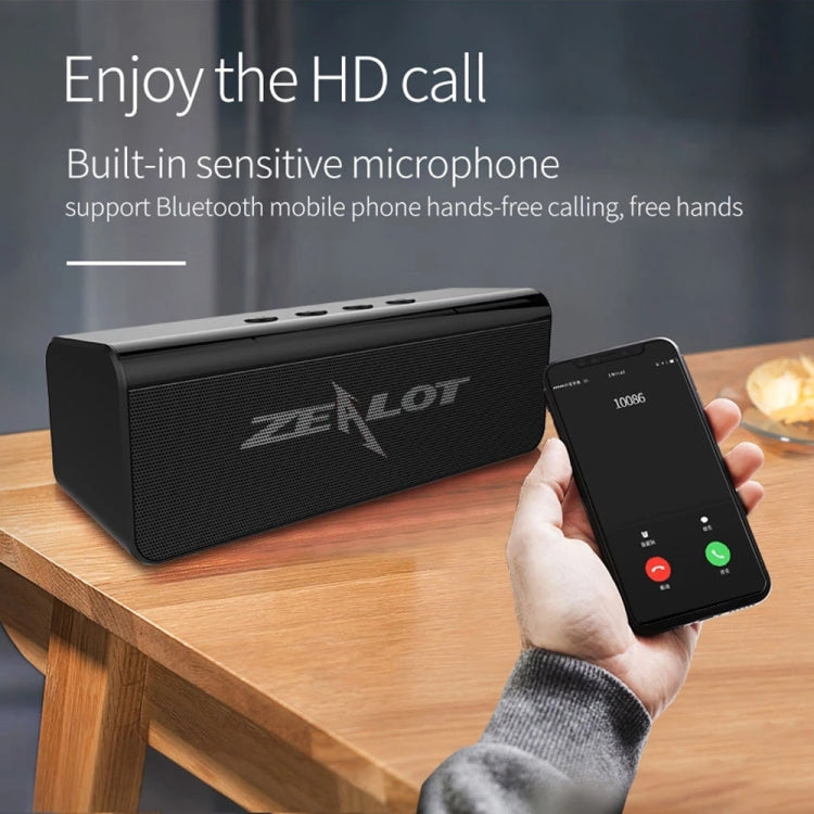 ZEALOT S31 10W 3D HiFi Stereo Wireless Bluetooth Speaker, Support Hands-free / USB / AUX / TF Card(Black) - Desktop Speaker by ZEALOT | Online Shopping South Africa | PMC TechLife | Buy Now Pay Later Mobicred