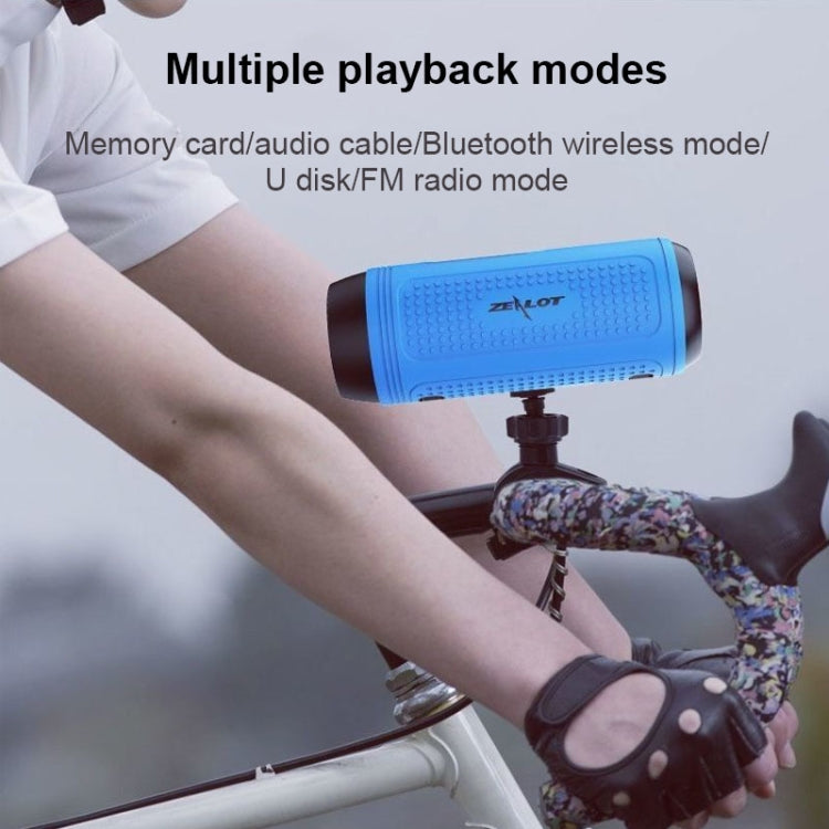 ZEALOT A1 Multifunctional Bass Wireless Bluetooth Speaker, Built-in Microphone, Support Bluetooth Call & AUX & TF Card & LED Lights (Blue) - free shipping - PMC Jewellery - Order now!