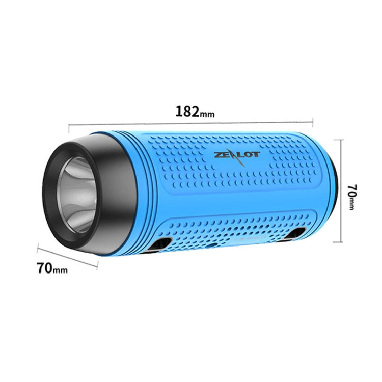 ZEALOT A1 Multifunctional Bass Wireless Bluetooth Speaker, Built-in Microphone, Support Bluetooth Call & AUX & TF Card & LED Lights (Blue) - free shipping - PMC Jewellery - Order now!