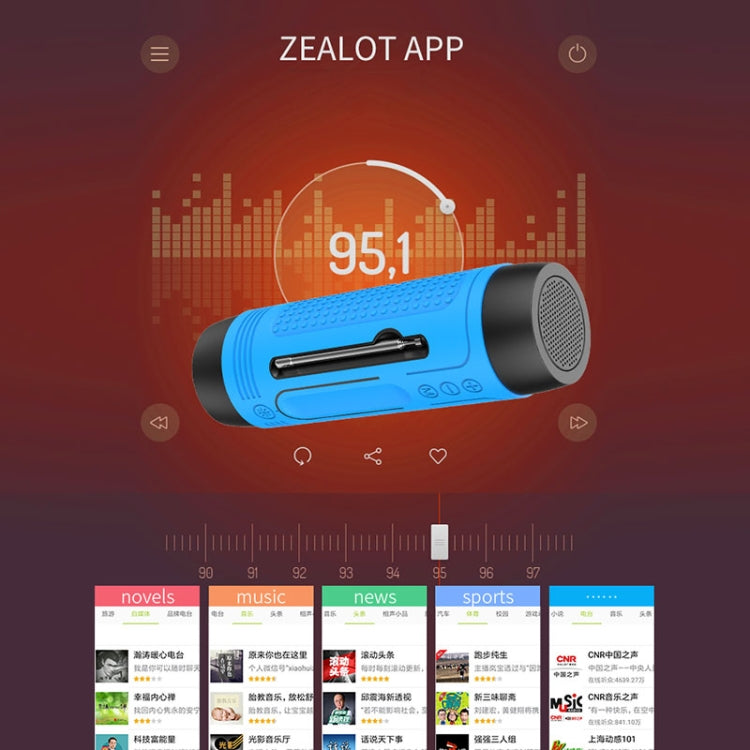 ZEALOT A2 Multifunctional Bass Wireless Bluetooth Speaker, Built-in Microphone, Support Bluetooth Call & AUX & TF Card & LED Lights (Grey) - free shipping - PMC Jewellery - Order now!