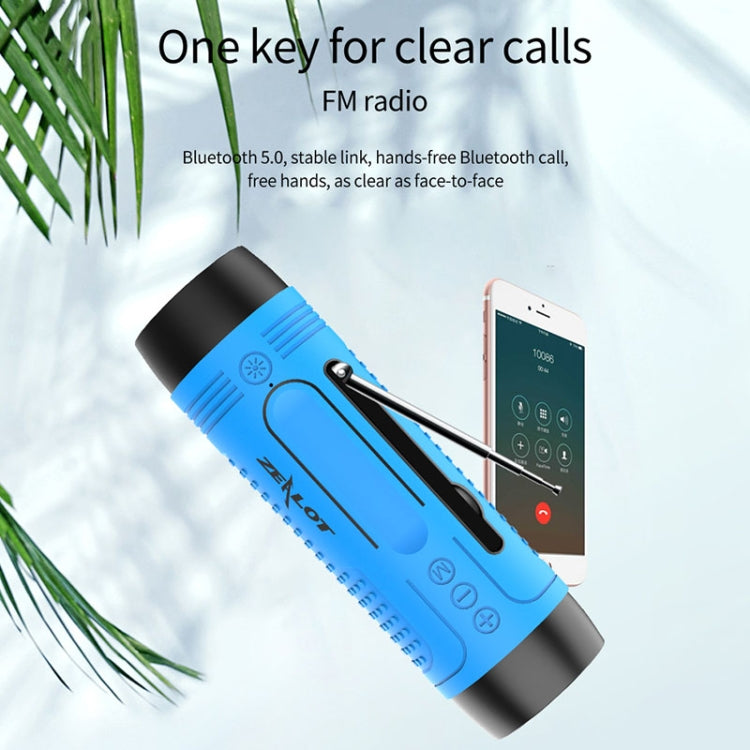 ZEALOT A2 Multifunctional Bass Wireless Bluetooth Speaker, Built-in Microphone, Support Bluetooth Call & AUX & TF Card & LED Lights (Dark Green) - free shipping - PMC Jewellery - Order now!