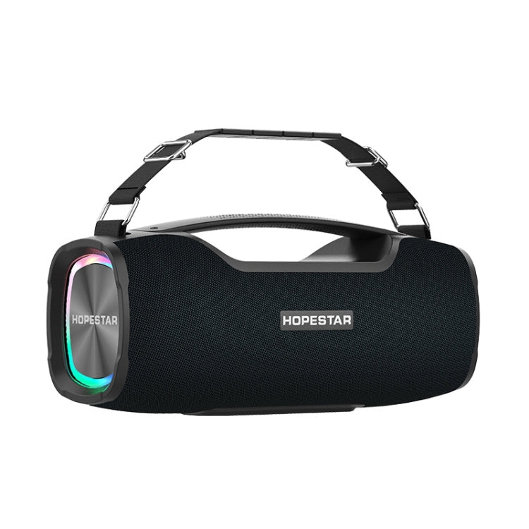 HOPESTAR A6X TWS Portable Outdoor Bluetooth Speaker with Colorful Music Lights, Support Power Bank & Hands-free Call & U Disk & TF Card & 3.5mm AUX(Black) - free shipping - PMC Jewellery - Order now!