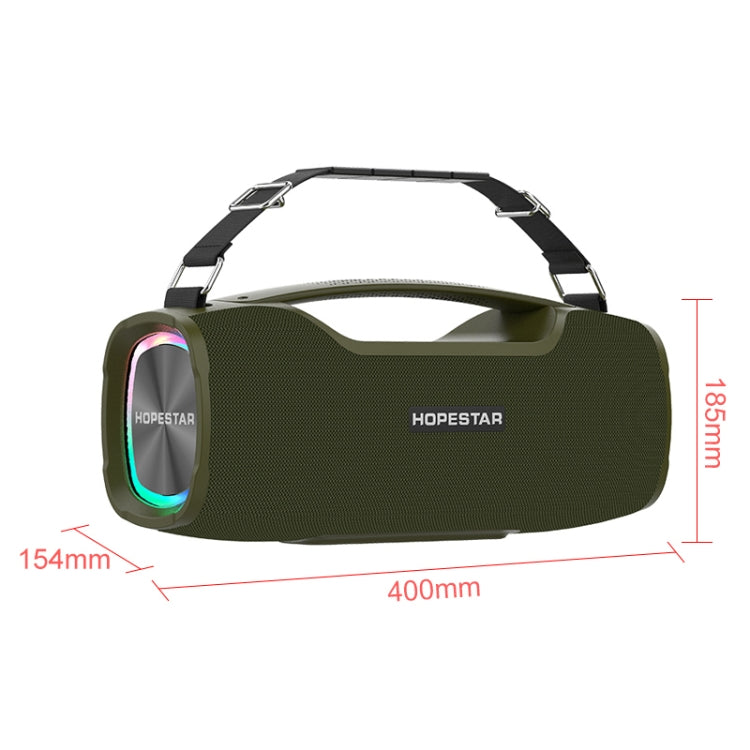 HOPESTAR A6X TWS Portable Outdoor Bluetooth Speaker with Colorful Music Lights, Support Power Bank & Hands-free Call & U Disk & TF Card & 3.5mm AUX(Green) - free shipping - PMC Jewellery - Order now!