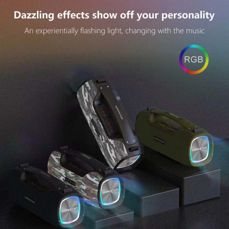 HOPESTAR A6X TWS Portable Outdoor Bluetooth Speaker with Colorful Music Lights, Support Power Bank & Hands-free Call & U Disk & TF Card & 3.5mm AUX(Green) - free shipping - PMC Jewellery - Order now!