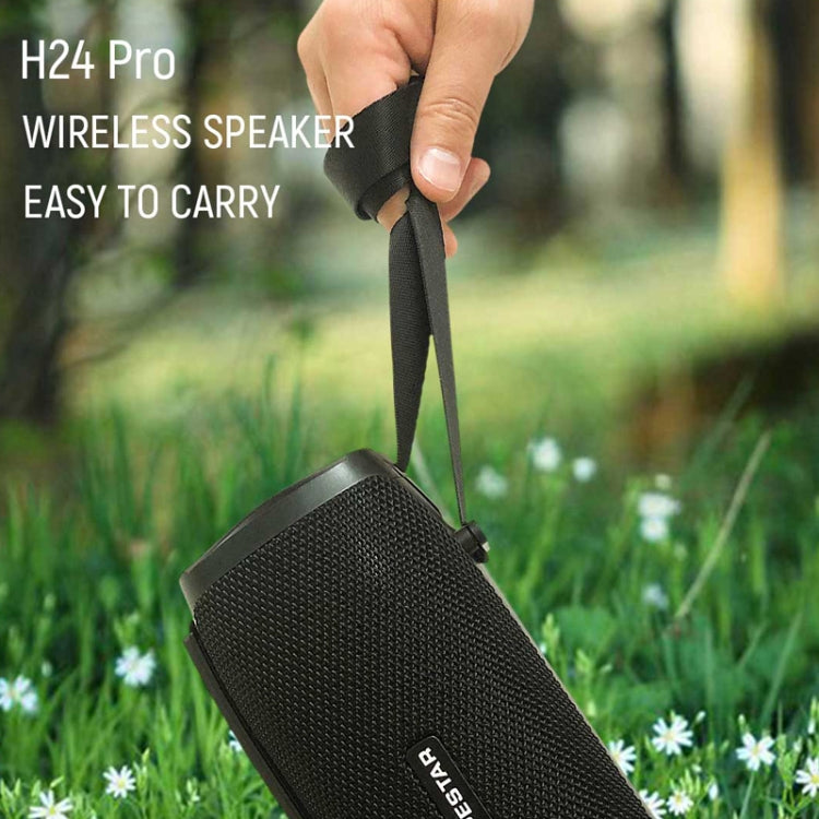 HOPESTAR H24 Pro TWS Portable Outdoor Waterproof Woven Textured Bluetooth Speaker with Rhythm Light, Support Hands-free Call & U Disk & TF Card & 3.5mm AUX & FM (Red) - free shipping - PMC Jewellery - Order now!