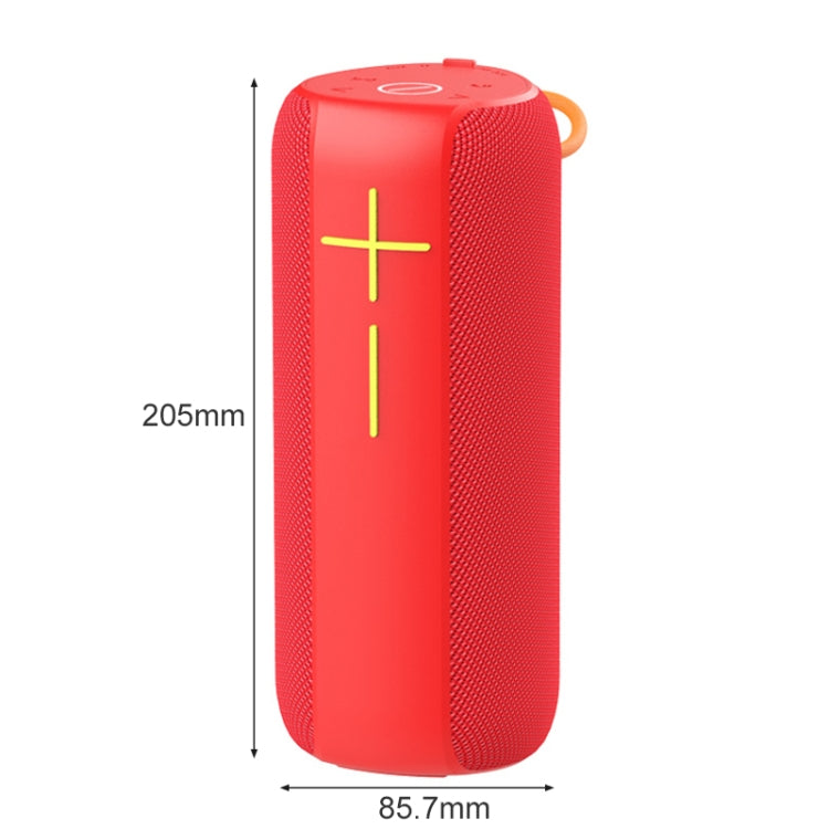 HOPESTAR P14 Pro Portable Outdoor Waterproof Wireless Bluetooth Speaker, Support Hands-free Call & U Disk & TF Card & 3.5mm AUX & FM (Red) - free shipping - PMC Jewellery - Order now!
