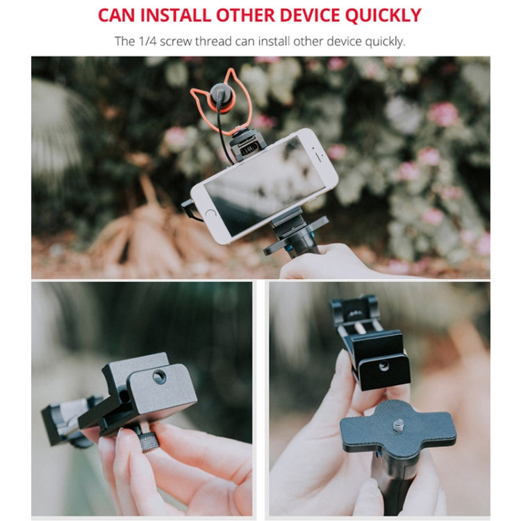 YELANGU PC03 Folding Phone Holder Horizontal Vertical Shooting Phone Clamp Holder Bracket(Black) - free shipping - PMC Jewellery - Order now!