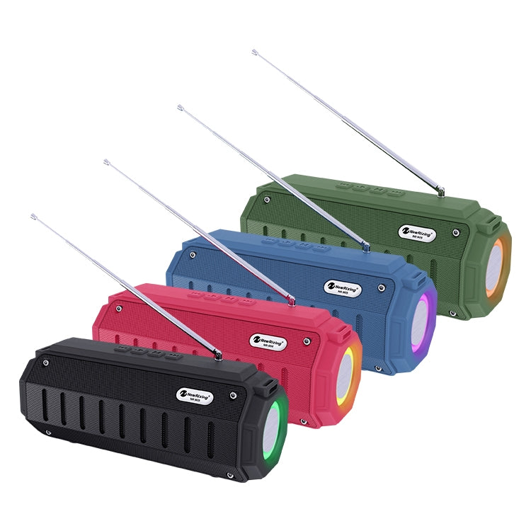 New Rixing NR-905FM TWS Bluetooth Speaker Support Hands-free Call / FM with Shoulder Strap & Antenna (Green) - free shipping - PMC Jewellery - Order now!