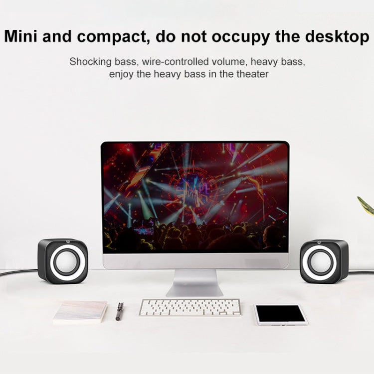 A1 Upgraded Version USB Wire-controlled 4D Stereo Sound Mini Wired Speaker, Cable Length: 1.3m(Black) -  by PMC TechLife | Online Shopping South Africa | PMC TechLife | Buy Now Pay Later Mobicred