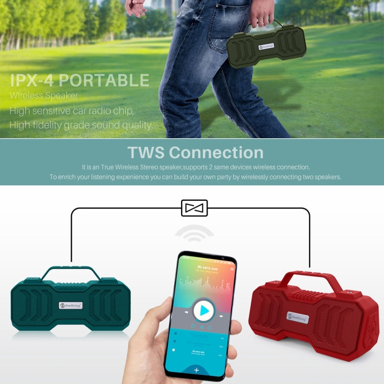 NewRixing NR-4500 Portable Wireless Bluetooth Stereo Speaker Support TWS / FM Function Speaker (Red) - free shipping - PMC Jewellery - Order now!
