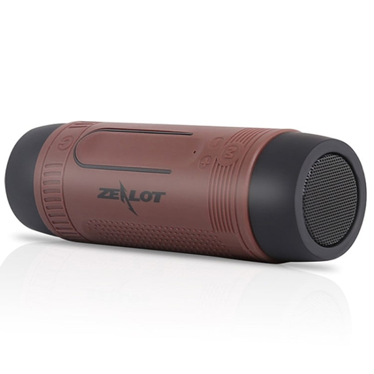 ZEALOT S1 Bluetooth 4.0 Wireless Wired Stereo Speaker Subwoofer Audio Receiver with 4000mAh Battery, Support 32GB Card, For iPhone, Galaxy, Sony, Lenovo, HTC, Huawei, Google, LG, Xiaomi, other Smartphones(Coffee) - free shipping - PMC Jewellery - Order now!