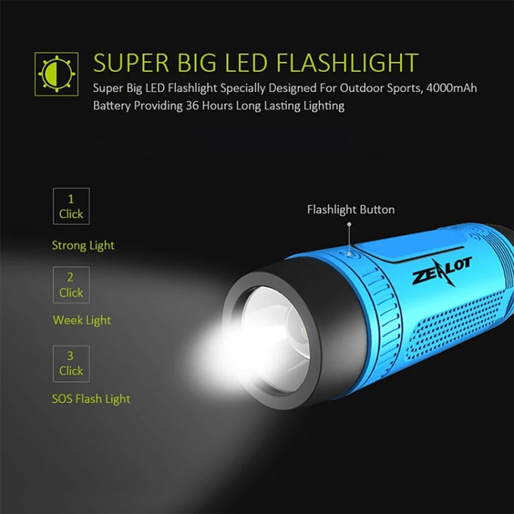 ZEALOT S1 Bluetooth 4.0 Wireless Wired Stereo Speaker Subwoofer Audio Receiver with 4000mAh Battery, Support 32GB Card, For iPhone, Galaxy, Sony, Lenovo, HTC, Huawei, Google, LG, Xiaomi, other Smartphones(Coffee) - free shipping - PMC Jewellery - Order now!