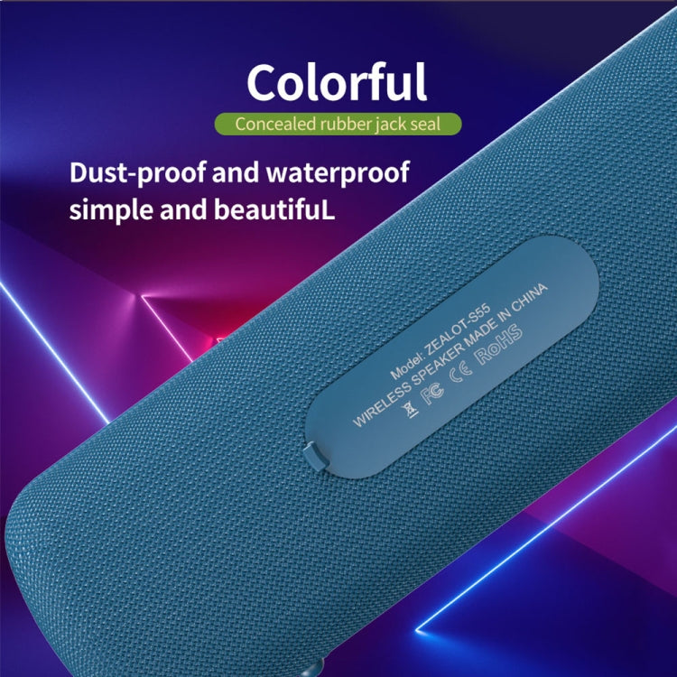 ZEALOT S55 Portable Stereo Bluetooth Speaker with Built-in Mic, Support Hands-Free Call & TF Card & AUX (Green) - free shipping - PMC Jewellery - Order now!