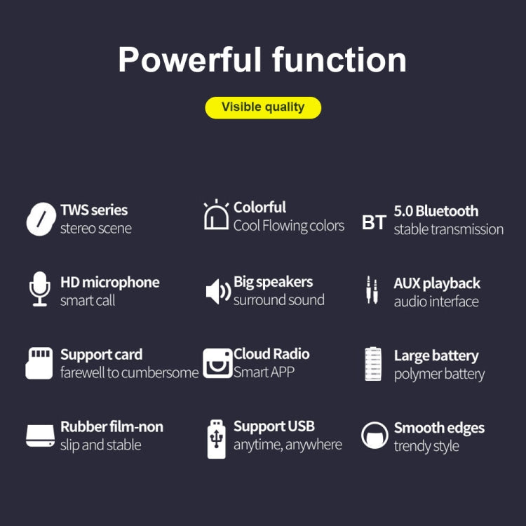 ZEALOT S55 Portable Stereo Bluetooth Speaker with Built-in Mic, Support Hands-Free Call & TF Card & AUX (Lake Blue) - free shipping - PMC Jewellery - Order now!