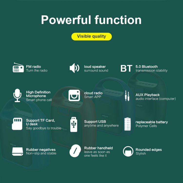 ZEALOT S42 Portable FM Radio Wireless Bluetooth Speaker with Built-in Mic, Support Hands-Free Call & TF Card & AUX (Black) - free shipping - PMC Jewellery - Order now!