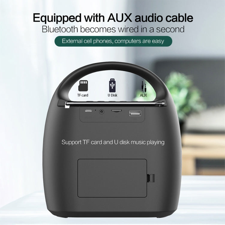 ZEALOT S42 Portable FM Radio Wireless Bluetooth Speaker with Built-in Mic, Support Hands-Free Call & TF Card & AUX (Black) - free shipping - PMC Jewellery - Order now!