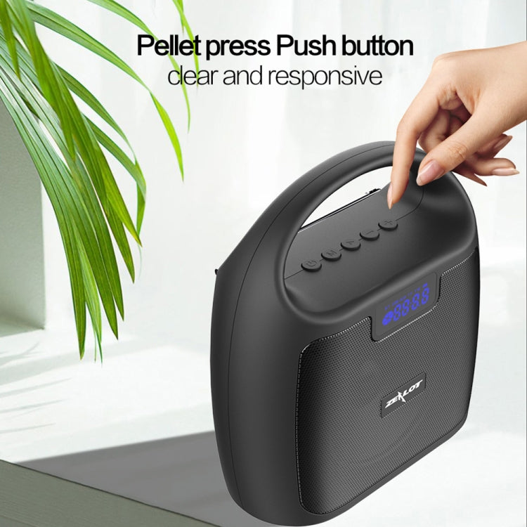 ZEALOT S42 Portable FM Radio Wireless Bluetooth Speaker with Built-in Mic, Support Hands-Free Call & TF Card & AUX (Black) - free shipping - PMC Jewellery - Order now!