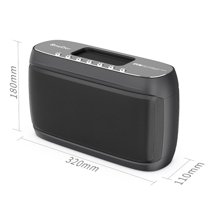 OneDer D1 60W Portable HiFi Bass Wireless Bluetooth Speaker, Support Hands-free / USB / AUX / TF (Grey) - free shipping - PMC Jewellery - Order now!
