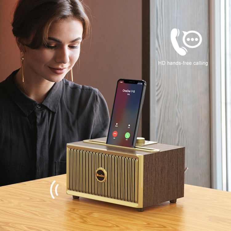 Oneder V6 Portable Wireless Bluetooth Speaker, Support Hands-free & FM & TF Card & AUX & USB Drive (Bronze) - free shipping - PMC Jewellery - Order now!