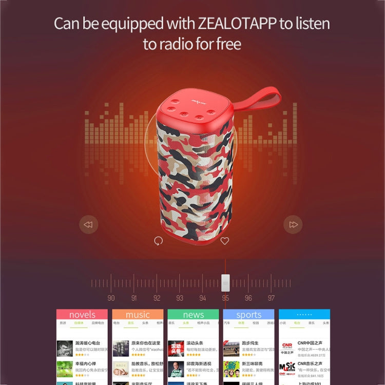 ZEALOT S35 Portable Heavy Bass Stereo Wireless Bluetooth Speaker with Built-in Mic, Support Hands-Free Call & TF Card & AUX (Black) - free shipping - PMC Jewellery - Order now!