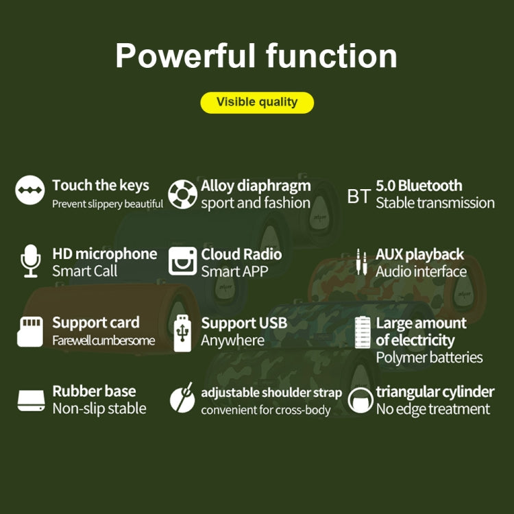 ZEALOT S38 Portable Subwoofer Wireless Bluetooth Speaker with Built-in Mic, Support Hands-Free Call & TF Card & AUX (Blue) - free shipping - PMC Jewellery - Order now!