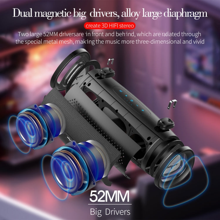 ZEALOT S38 Portable Subwoofer Wireless Bluetooth Speaker with Built-in Mic, Support Hands-Free Call & TF Card & AUX (Lake Blue) - free shipping - PMC Jewellery - Order now!