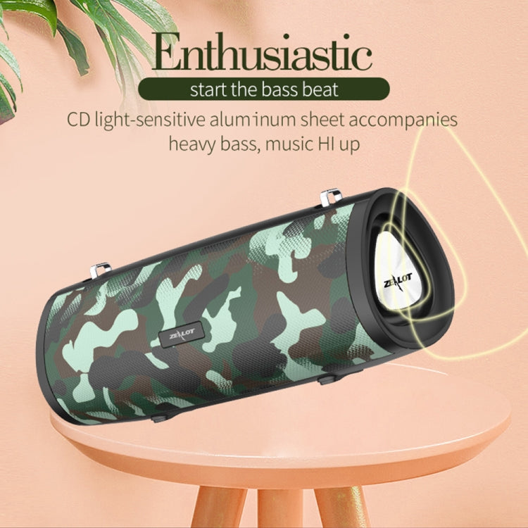 ZEALOT S38 Portable Subwoofer Wireless Bluetooth Speaker with Built-in Mic, Support Hands-Free Call & TF Card & AUX (Lake Blue) - free shipping - PMC Jewellery - Order now!