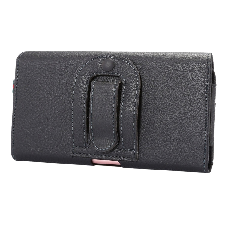 Universal Litchi Texture Vertical Flip Thwartwise PU Leather Case / Waist Bag with Back Splint & Card Slots & 15cm Lanyard for iPhone 8 Plus & 7 Plus   & 6s Plus & 6 Plus, Galaxy Note 8 & Galaxy C9 Pr ... & Mate 7 & P9 Plus, Size: 16 x 8.3 x 1.5 cm(Black) - More iPhone Cases by PMC TechLife | Online Shopping South Africa | PMC TechLife | Buy Now Pay Later Mobicred