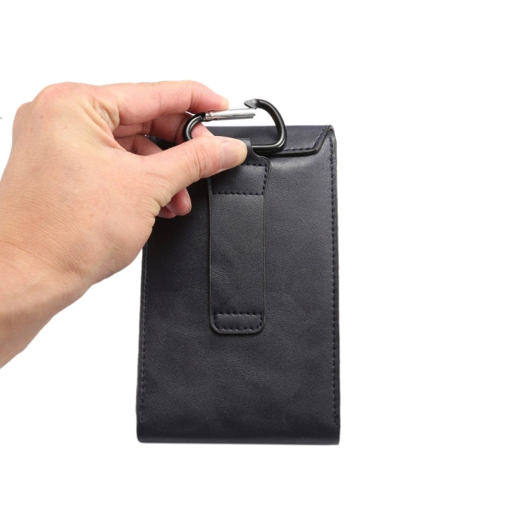 6.3 inch and Below Universal Crazy Horse Texture 3 Pouches Vertical Flip Leather Case with Belt Hole & Climbing Buckle for Galaxy Note 8, Sony, Huawei, Meizu, Lenovo, ASUS, Cubot, Oneplus, Oukitel, Xiaomi, DOOGEE, Vkworld, and other Smartphones(Dark Blue) - More iPhone Cases by PMC TechLife | Online Shopping South Africa | PMC TechLife | Buy Now Pay Later Mobicred