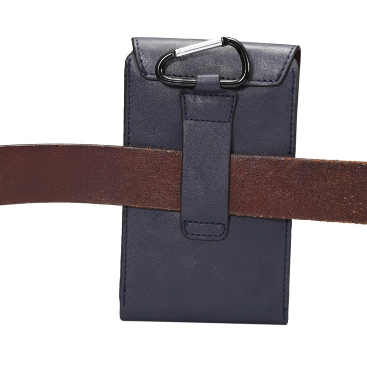 6.3 inch and Below Universal Crazy Horse Texture 3 Pouches Vertical Flip Leather Case with Belt Hole & Climbing Buckle for Galaxy Note 8, Sony, Huawei, Meizu, Lenovo, ASUS, Cubot, Oneplus, Oukitel, Xiaomi, DOOGEE, Vkworld, and other Smartphones(Dark Blue) - More iPhone Cases by PMC TechLife | Online Shopping South Africa | PMC TechLife | Buy Now Pay Later Mobicred