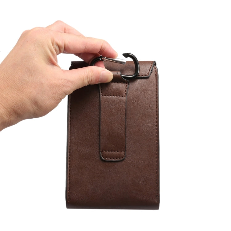 6.3 inch and Below Universal Crazy Horse Texture 3 Pouches Vertical Flip Leather Case with Belt Hole & Climbing Buckle for Galaxy Note 8, Sony, Huawei, Meizu, Lenovo, ASUS, Cubot, Oneplus, Oukitel, Xiaomi, DOOGEE, Vkworld, and other Smartphones(Brown) - More iPhone Cases by PMC TechLife | Online Shopping South Africa | PMC TechLife | Buy Now Pay Later Mobicred