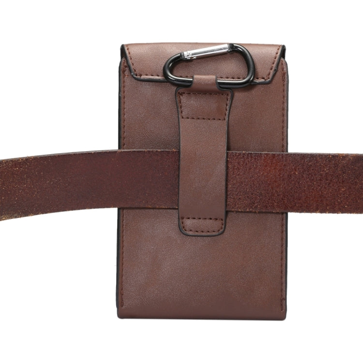 6.3 inch and Below Universal Crazy Horse Texture 3 Pouches Vertical Flip Leather Case with Belt Hole & Climbing Buckle for Galaxy Note 8, Sony, Huawei, Meizu, Lenovo, ASUS, Cubot, Oneplus, Oukitel, Xiaomi, DOOGEE, Vkworld, and other Smartphones(Brown) - More iPhone Cases by PMC TechLife | Online Shopping South Africa | PMC TechLife | Buy Now Pay Later Mobicred