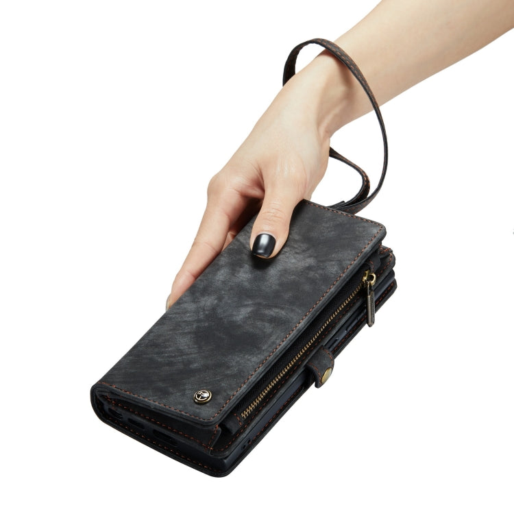 CaseMe for iPhone 8 Plus & 7 Plus   Multifunctional Leather Billfold with Detachable Magnetic PC Back Protective Case & Holder & 11 Card Slots & 3 Cash Slots & 1 Zipper Wallet & 2 Photo Frames & 3 Magnetic Clasps(Black) - free shipping - PMC Jewellery - Order now!