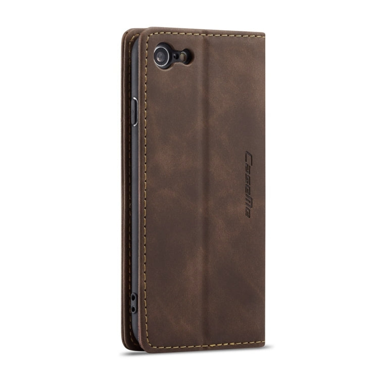 CaseMe-013 Multifunctional Retro Frosted Horizontal Flip Leather Case for iPhone 7 / 8, with Card Slot & Holder & Wallet(Coffee) - free shipping - PMC Jewellery - Order now!
