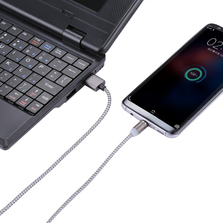 1.05m 8 Pin + Micro USB + USB-C / Type-C to USB Weave Data Sync Charging Cable with LED Indicator - free shipping - PMC Jewellery - Order now!
