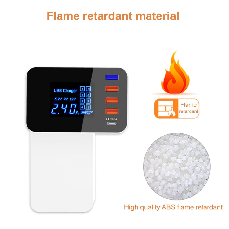 CDA33Q 40W QC 3.0 USB + 3 USB Ports + USB-C / Type-C Ports Multi-function Charger with LED Display, AU Plug - free shipping - PMC Jewellery - Order now!