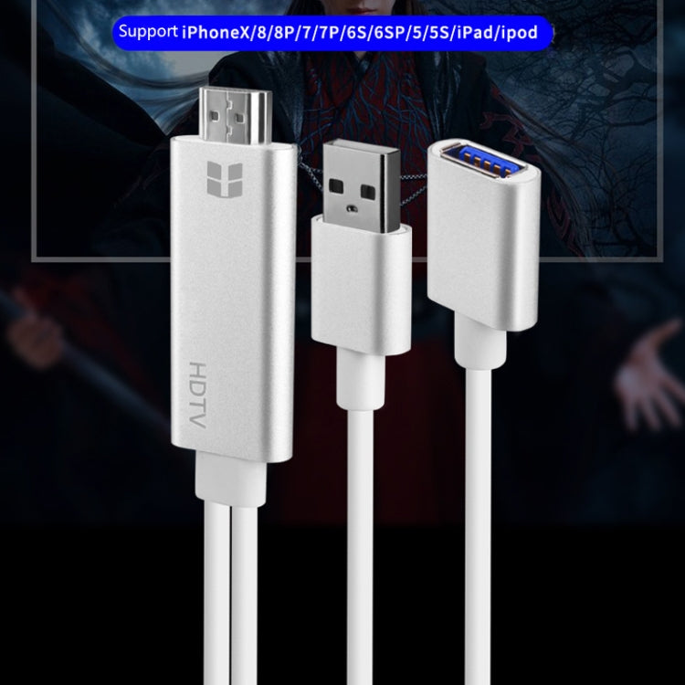 Onten 7562 USB Female to HDMI Phone to HDTV Adapter Cable for iPhone / Android - free shipping - PMC Jewellery - Order now!