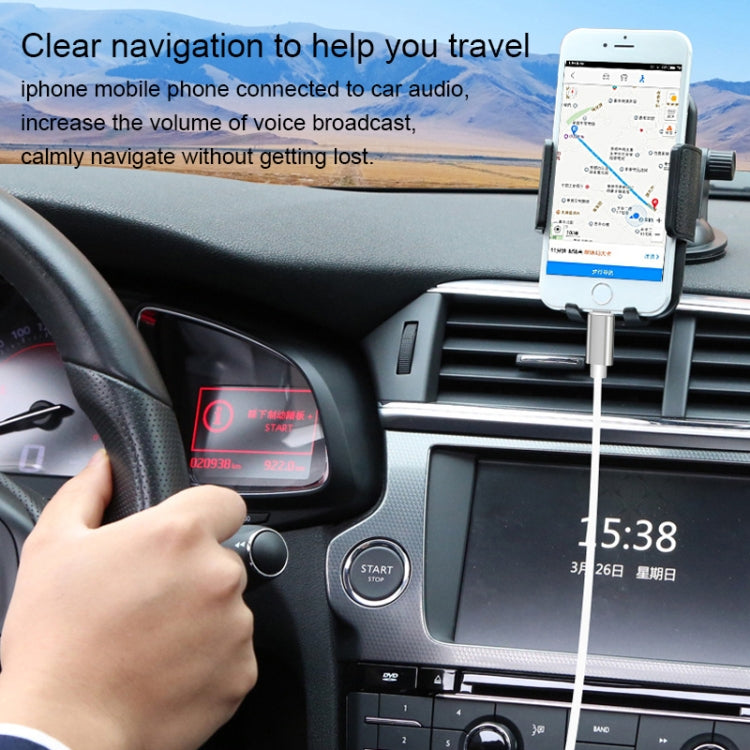 8 Pin to 3.5mm AUX Audio Adapter Cable, Length: 1m (White) - free shipping - PMC Jewellery - Order now!