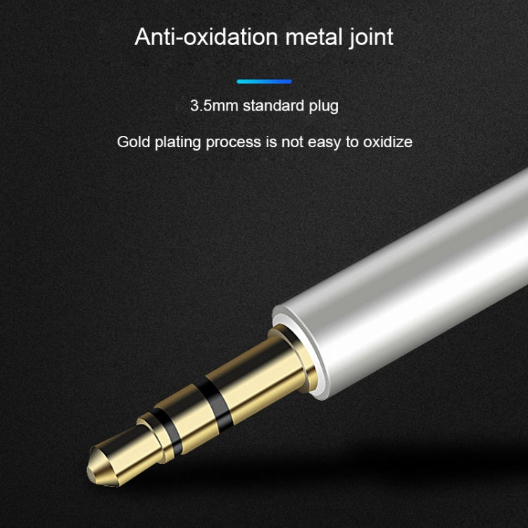 8 Pin to 3.5mm AUX Audio Adapter Cable, Length: 1m (White) - free shipping - PMC Jewellery - Order now!